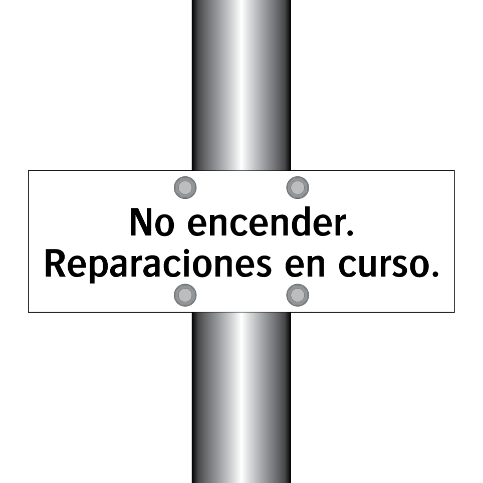 No encender. Reparaciones en curso.
