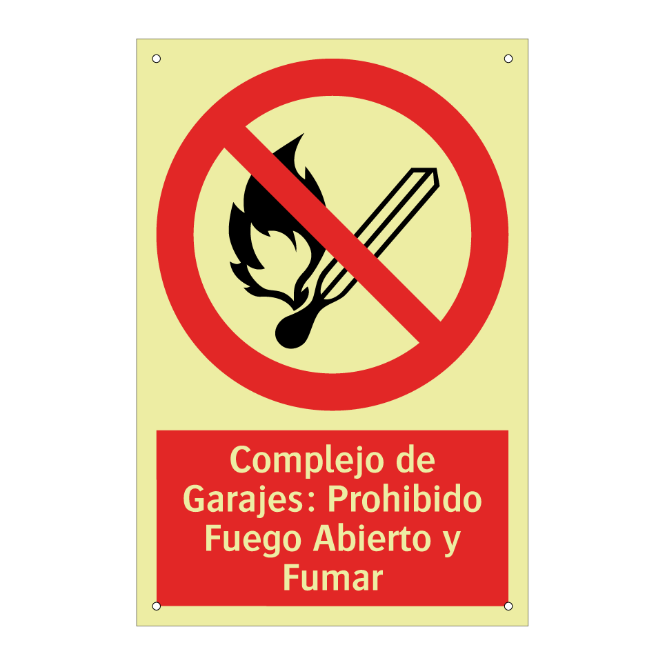 Complejo de Garajes: Prohibido Fuego Abierto y Fumar