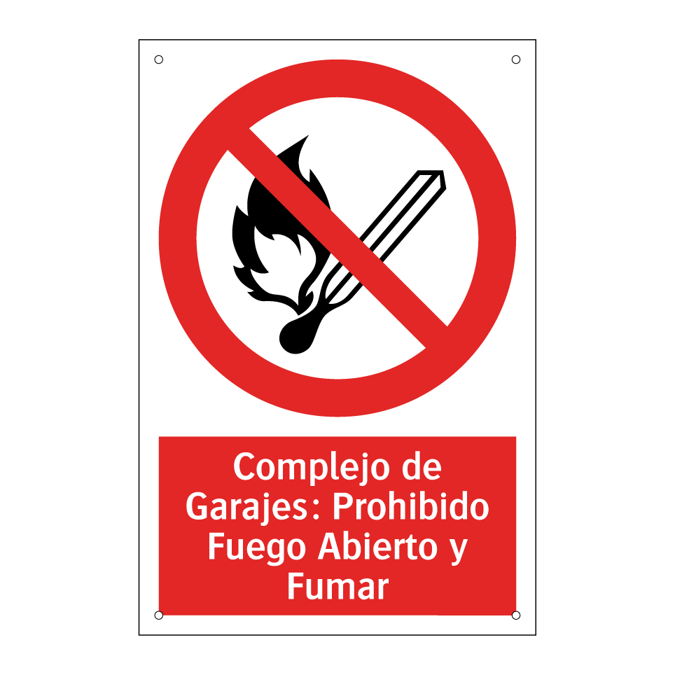 Complejo de Garajes: Prohibido Fuego Abierto y Fumar