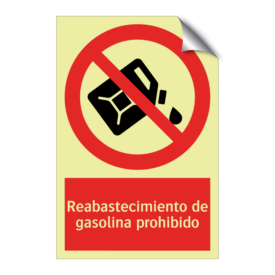 Reabastecimiento de gasolina prohibido