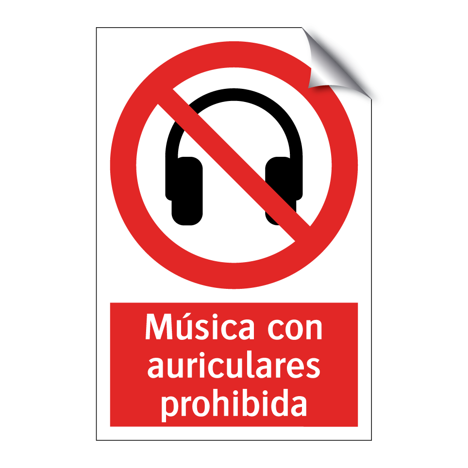 Música con auriculares prohibida