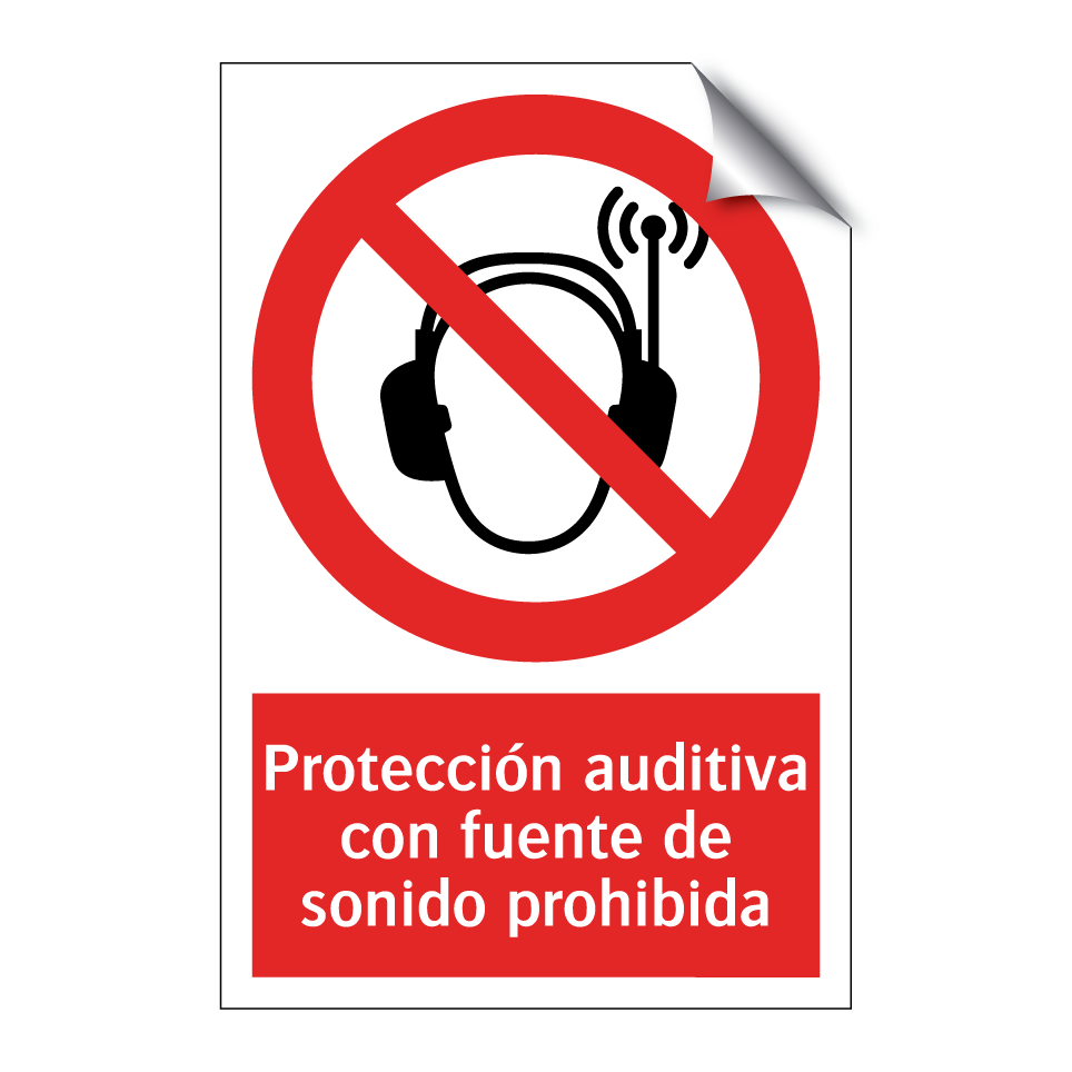 Protección auditiva con fuente de sonido prohibida