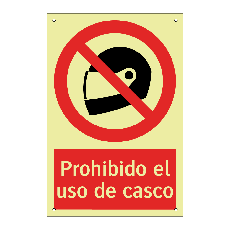 Prohibido el uso de casco
