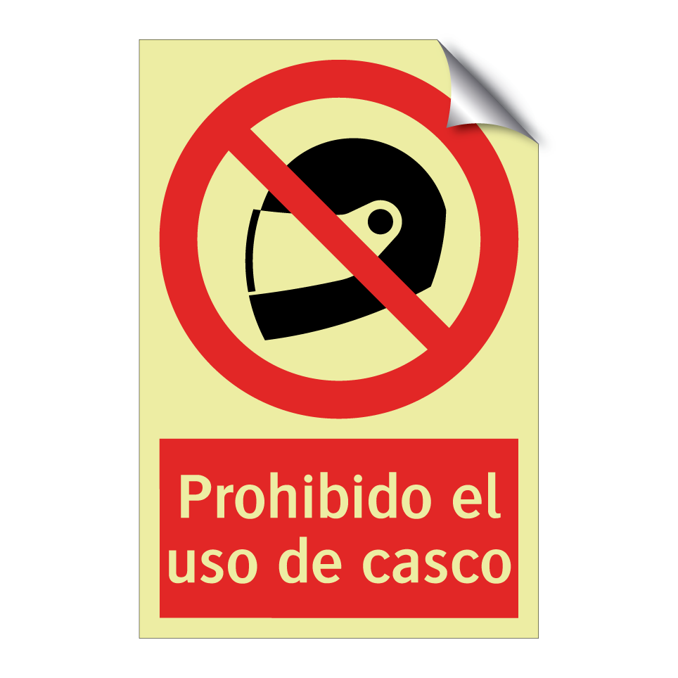 Prohibido el uso de casco