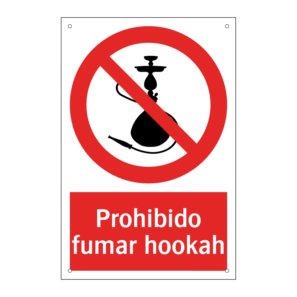 Prohibido fumar hookah
