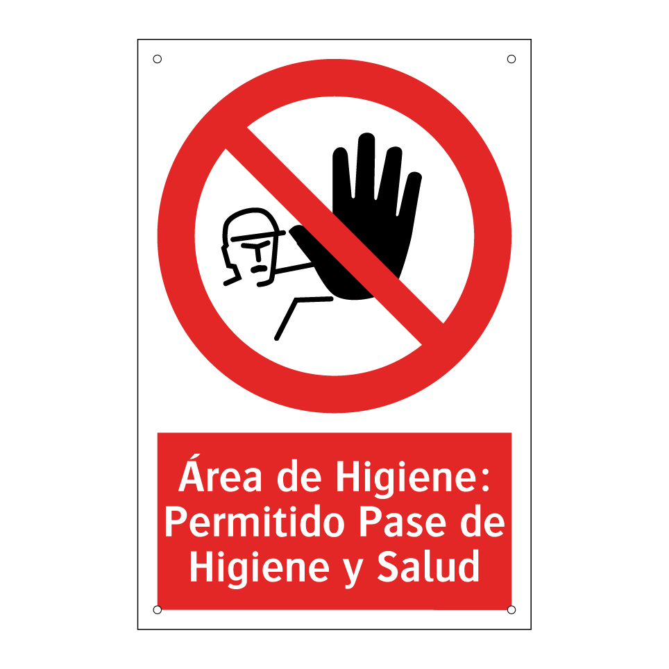 Área de Higiene: Permitido Pase de Higiene y Salud
