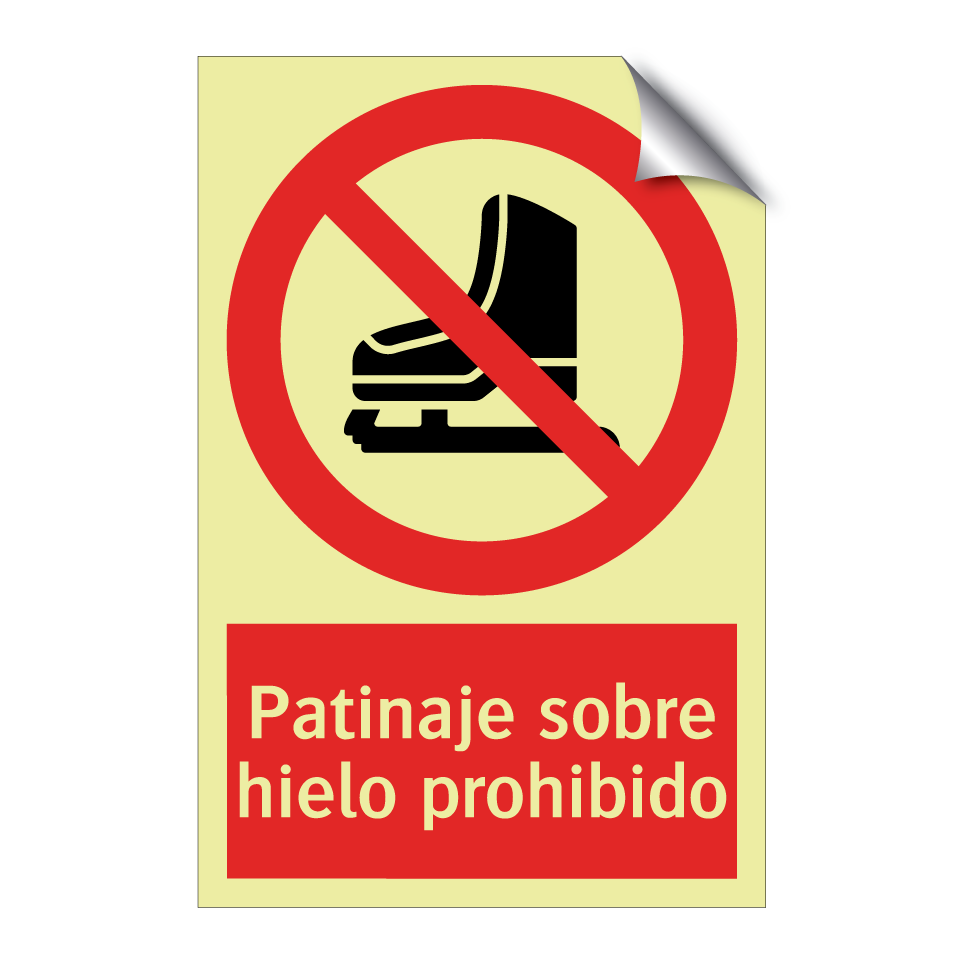Patinaje sobre hielo prohibido