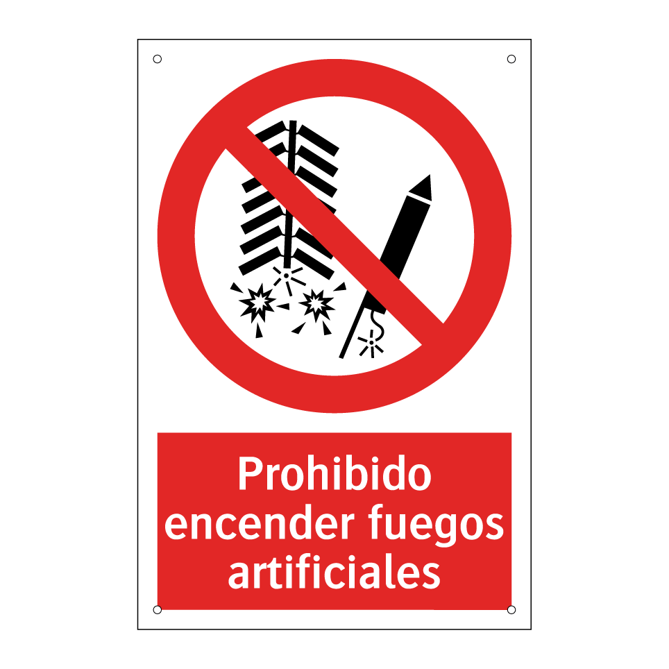 Prohibido encender fuegos artificiales
