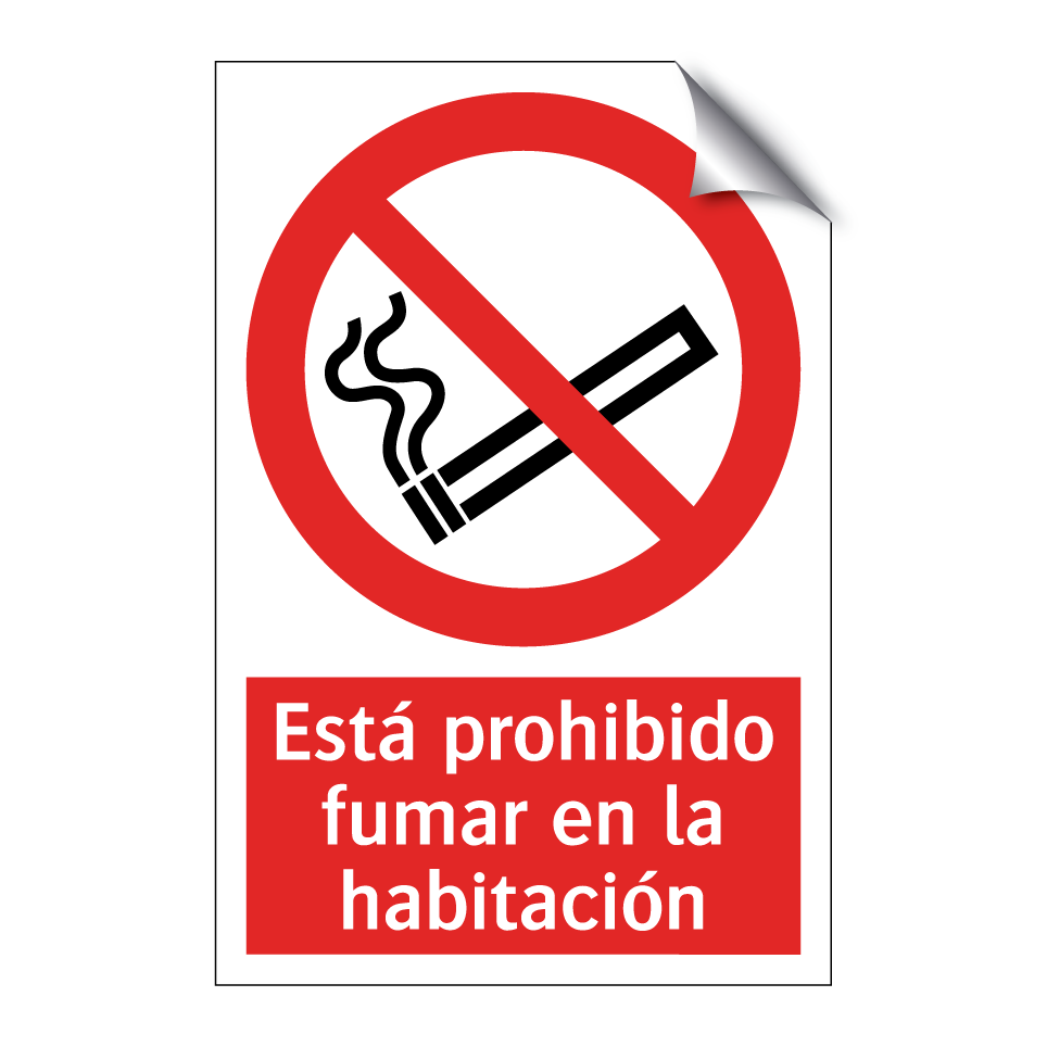 Está prohibido fumar en la habitación