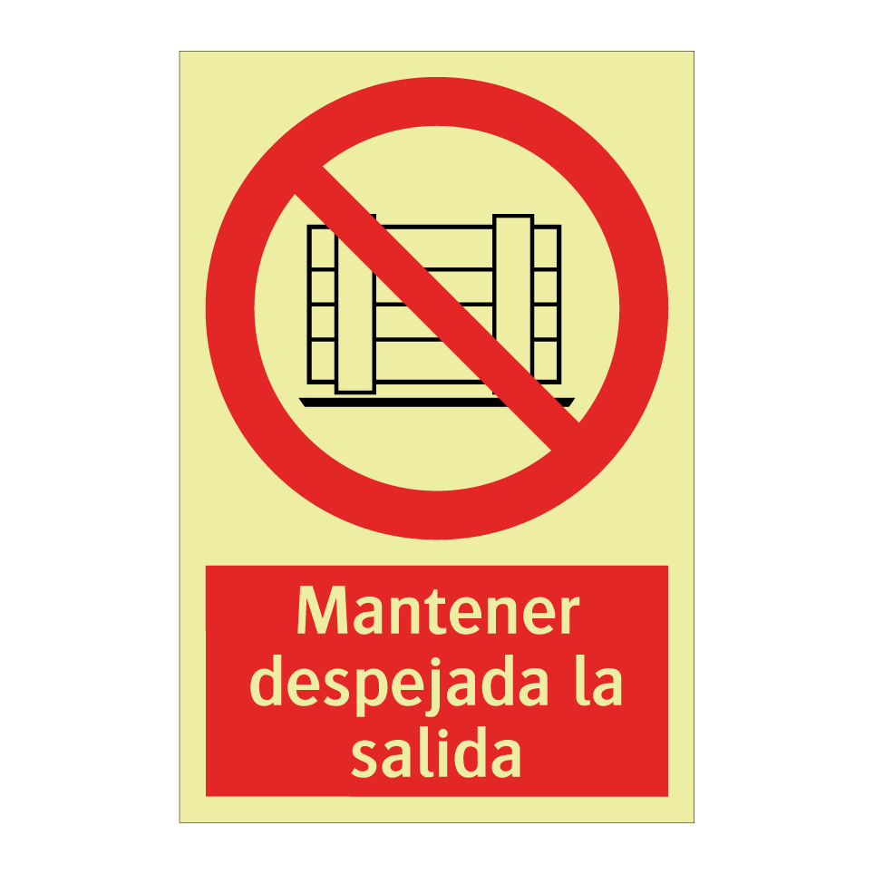 Mantener despejada la salida