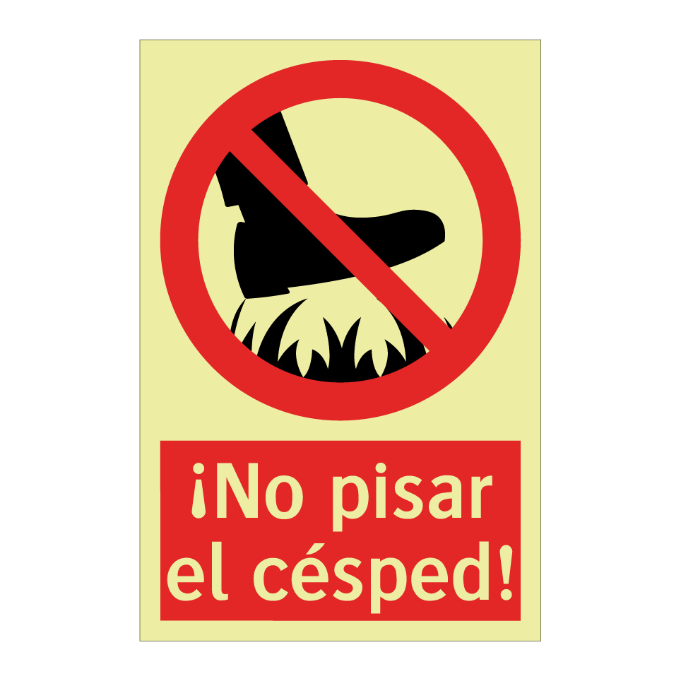 ¡No pisar el césped!