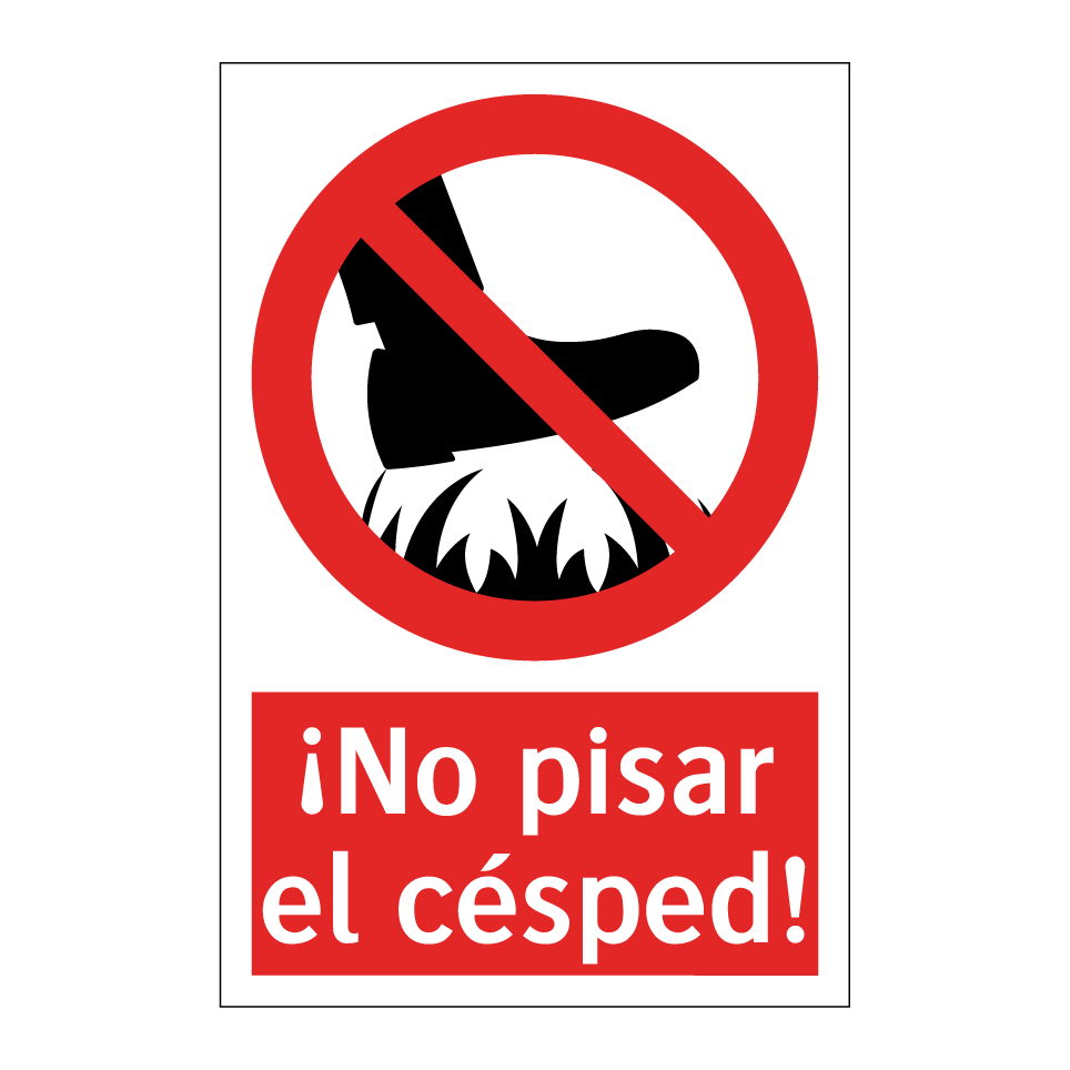 ¡No pisar el césped!
