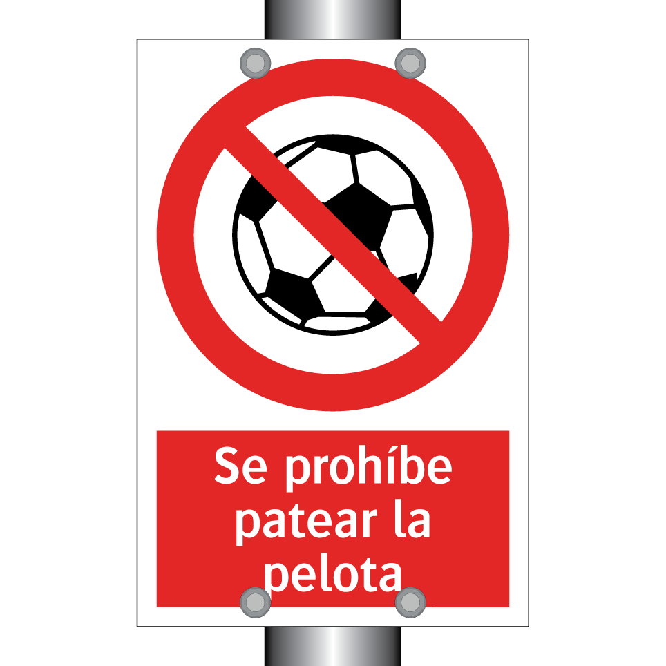 Se prohíbe patear la pelota