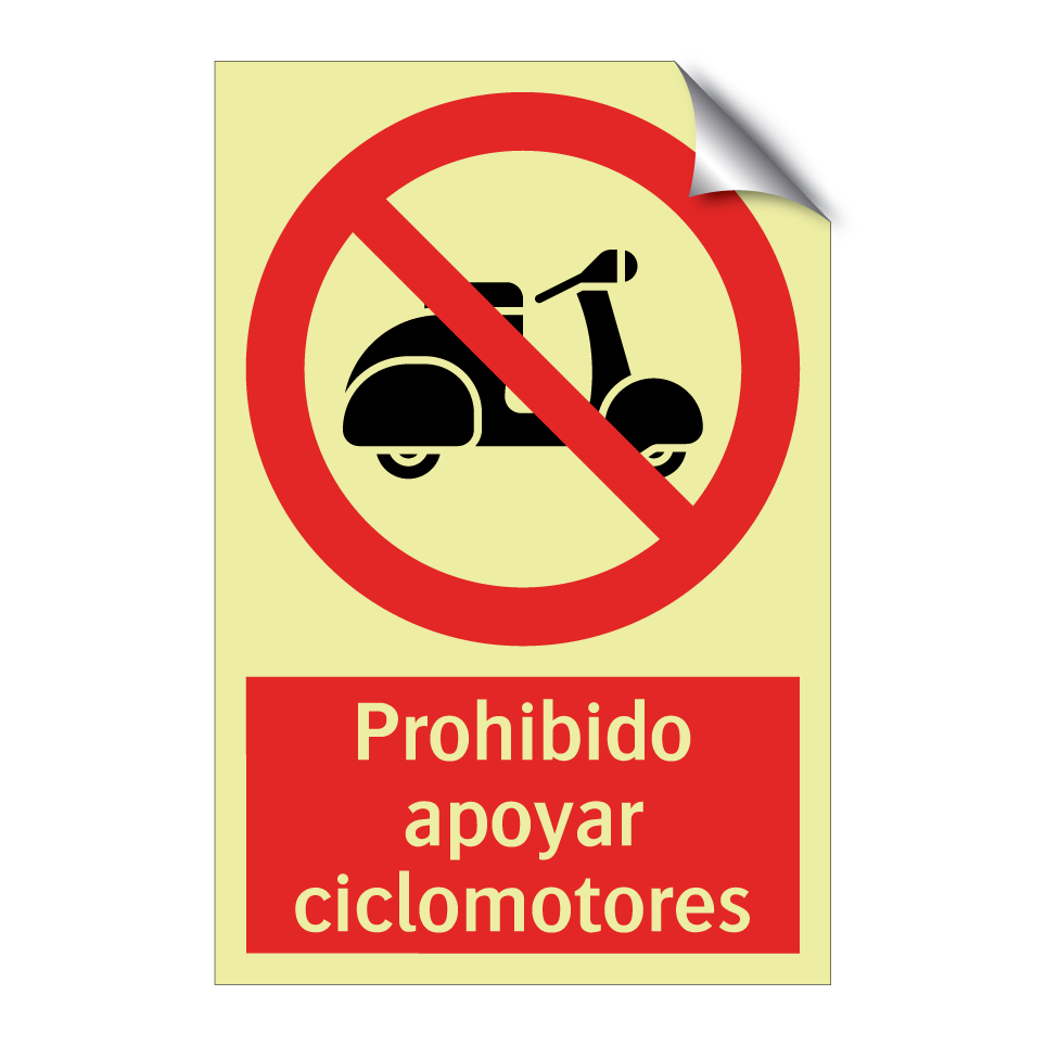 Prohibido apoyar ciclomotores