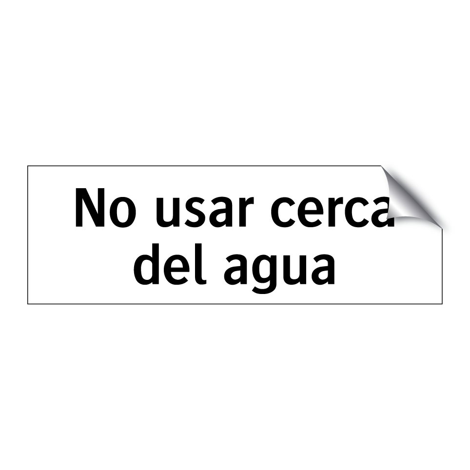 No usar cerca del agua