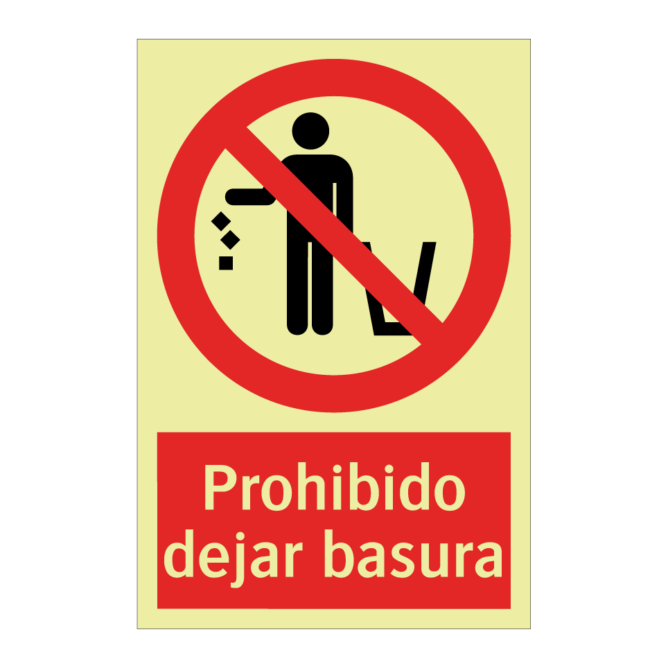 Prohibido dejar basura