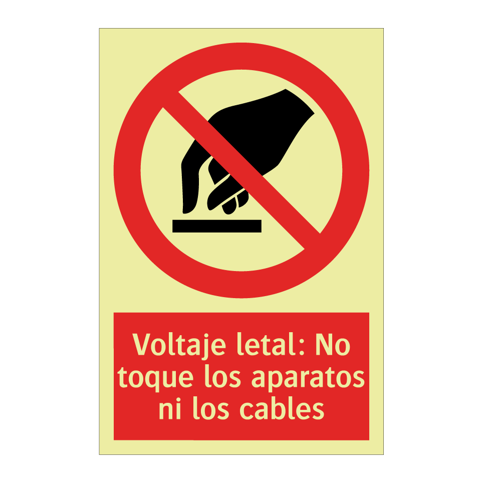 Voltaje letal: No toque los aparatos ni los cables