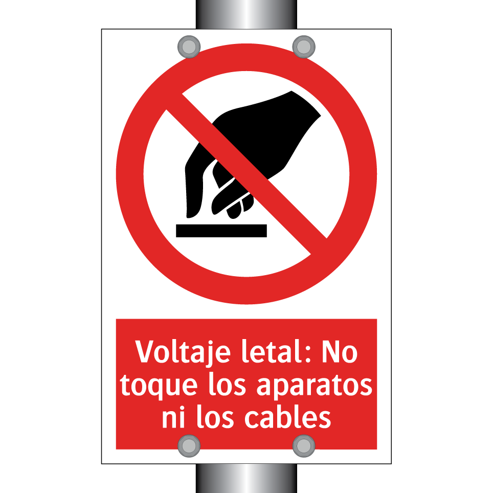 Voltaje letal: No toque los aparatos ni los cables