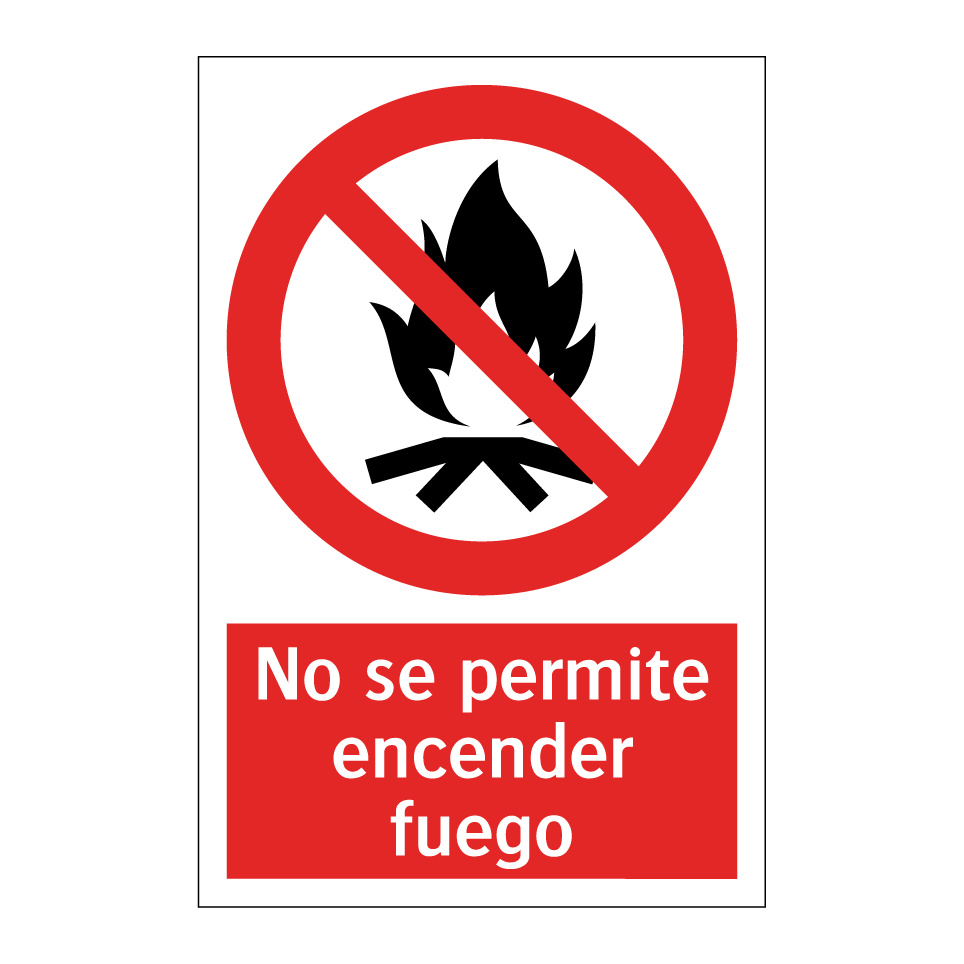 No se permite encender fuego