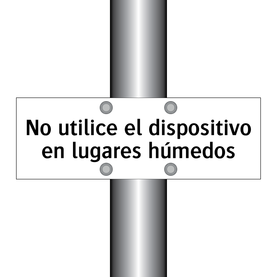 No utilice el dispositivo en lugares húmedos