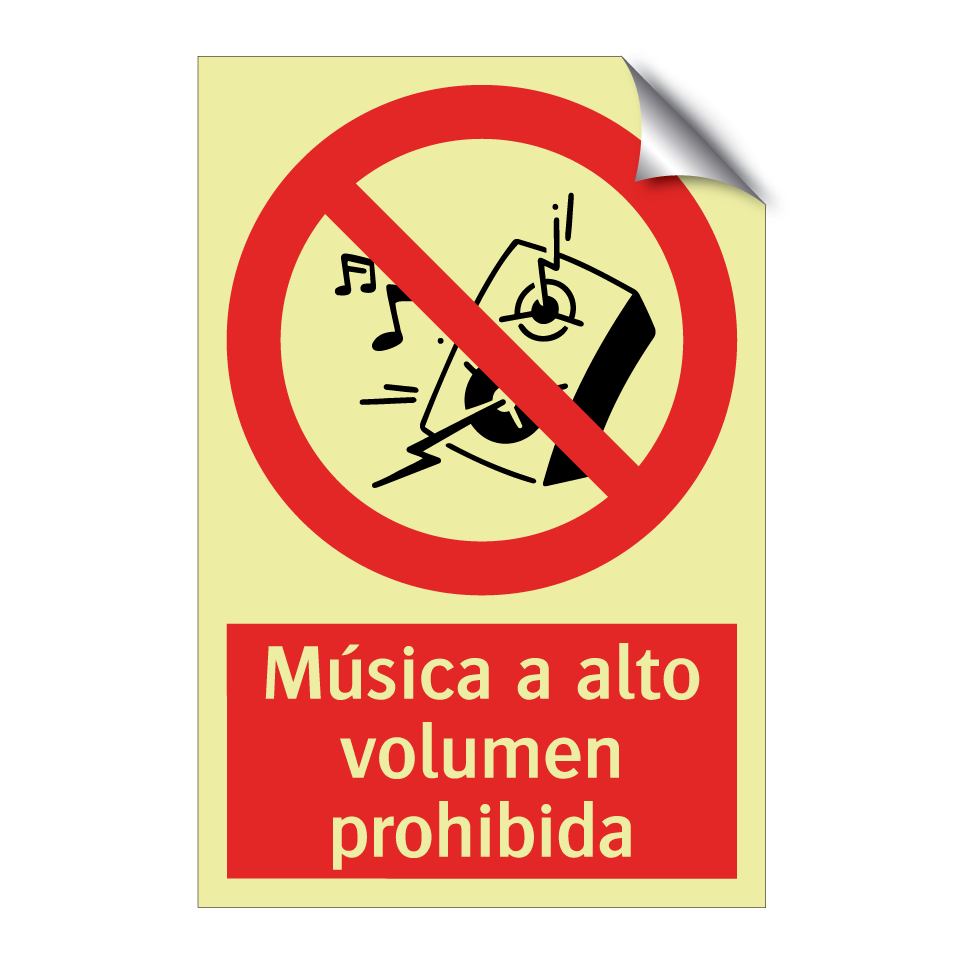 Música a alto volumen prohibida