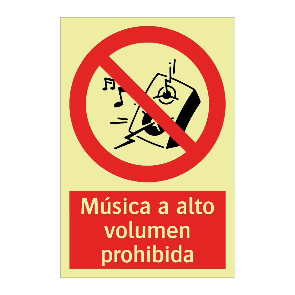 Música a alto volumen prohibida