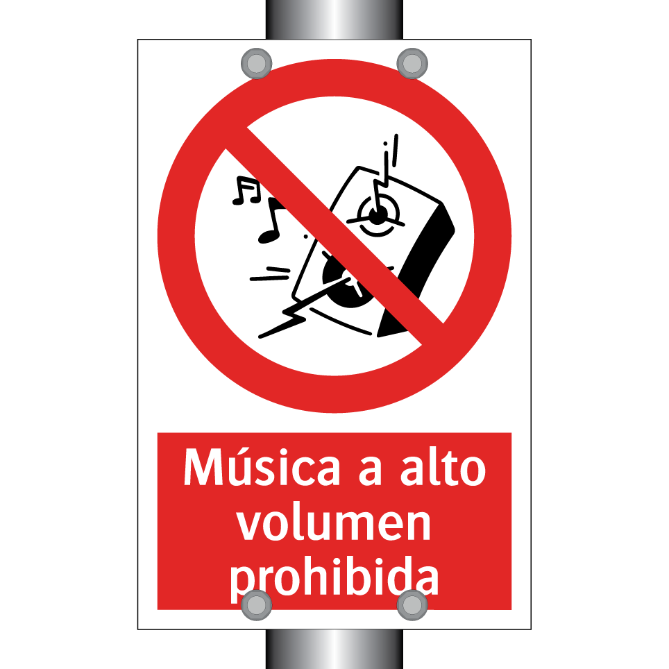 Música a alto volumen prohibida