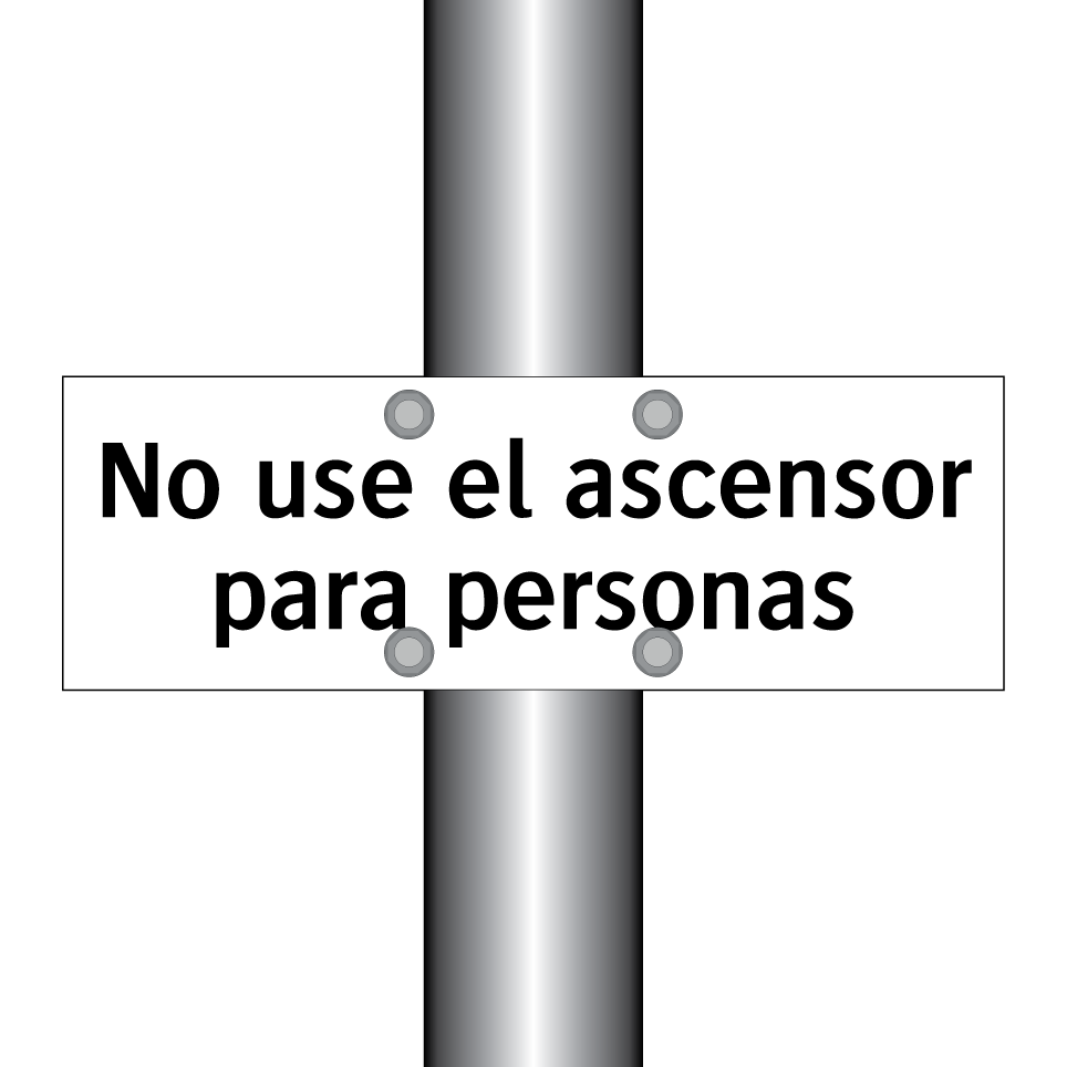 No use el ascensor para personas
