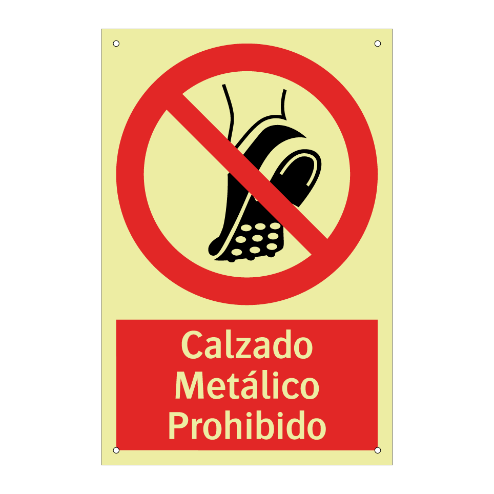 Calzado Metálico Prohibido