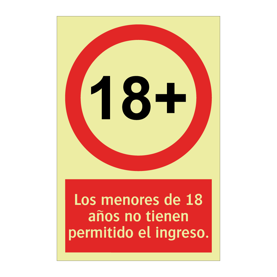 Los menores de 18 años no tienen permitido el ingreso.