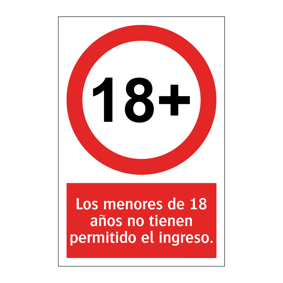 Los menores de 18 años no tienen permitido el ingreso.