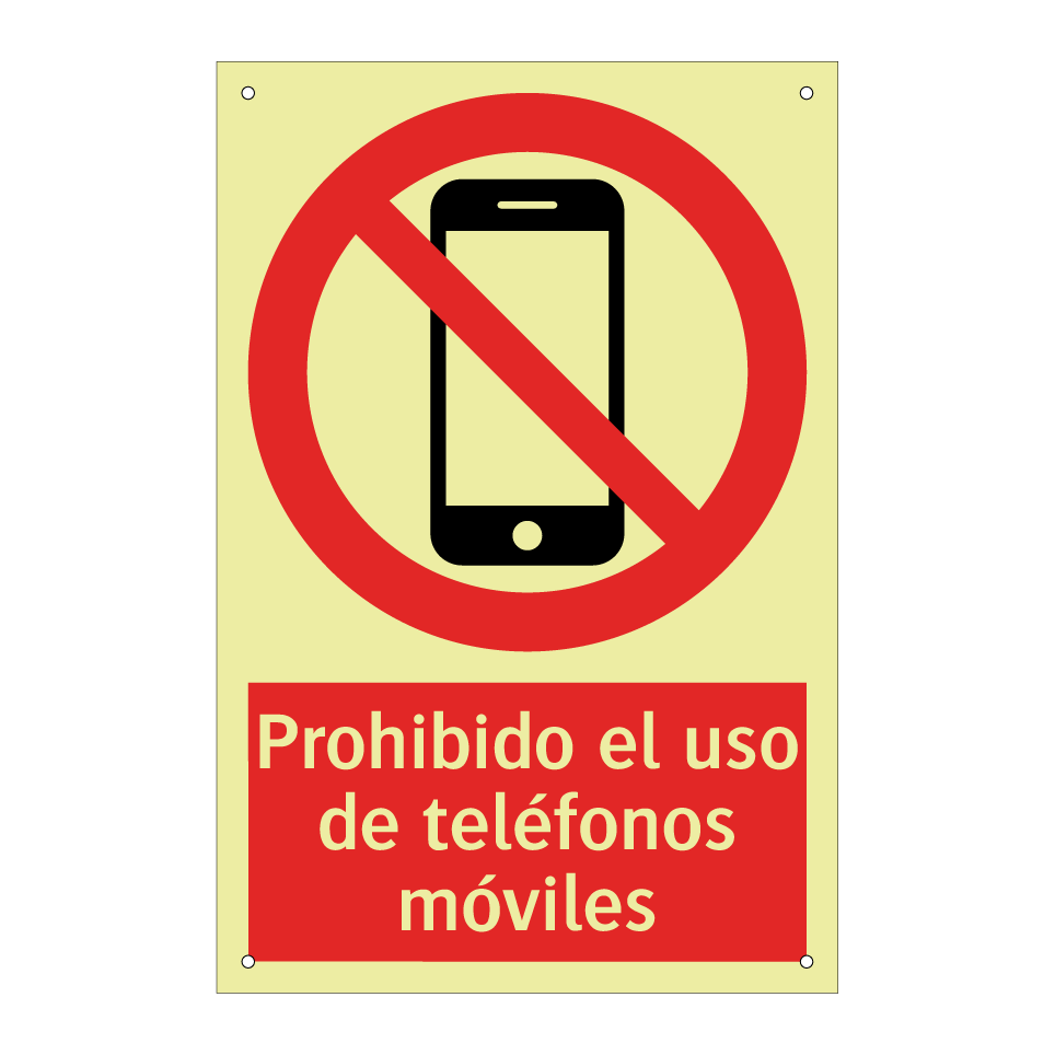 Prohibido el uso de teléfonos móviles