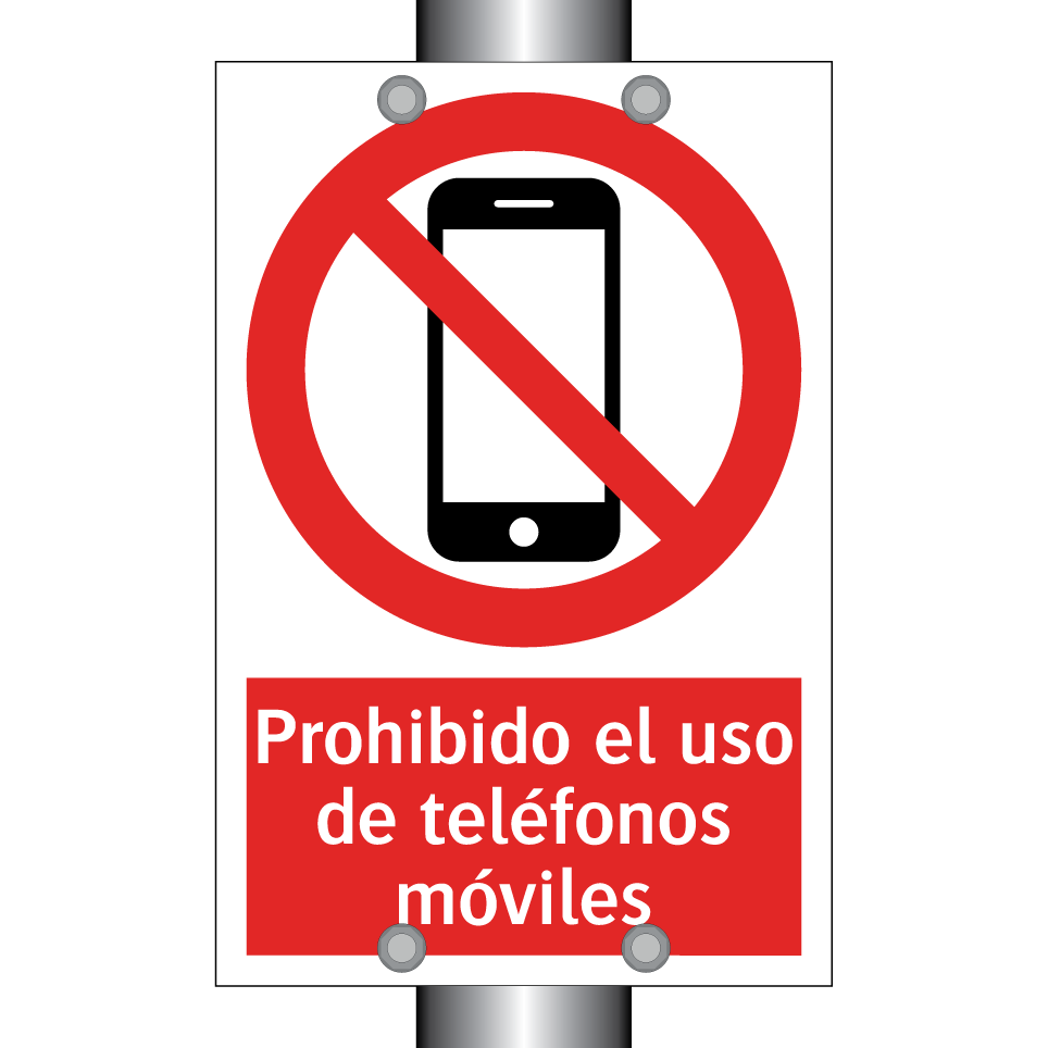 Prohibido el uso de teléfonos móviles
