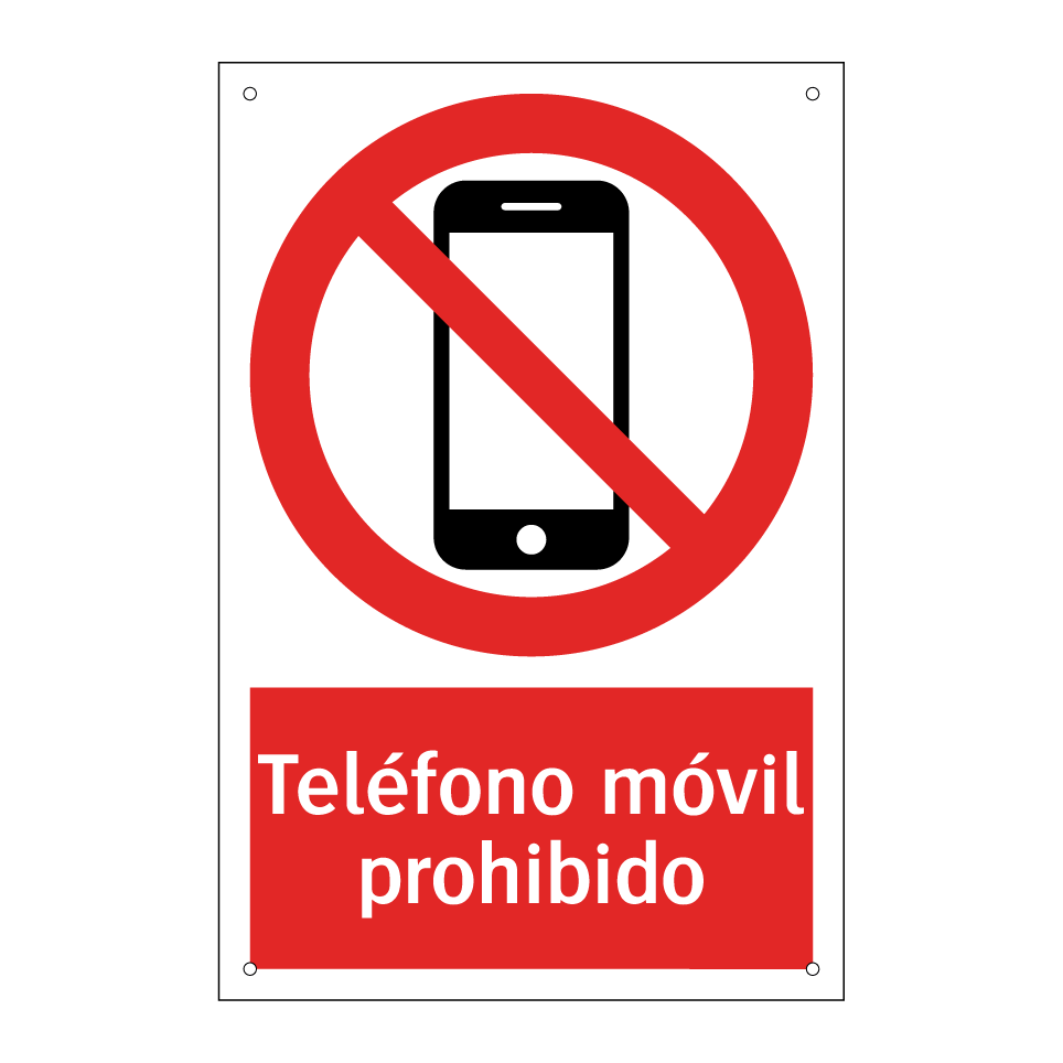 Teléfono móvil prohibido