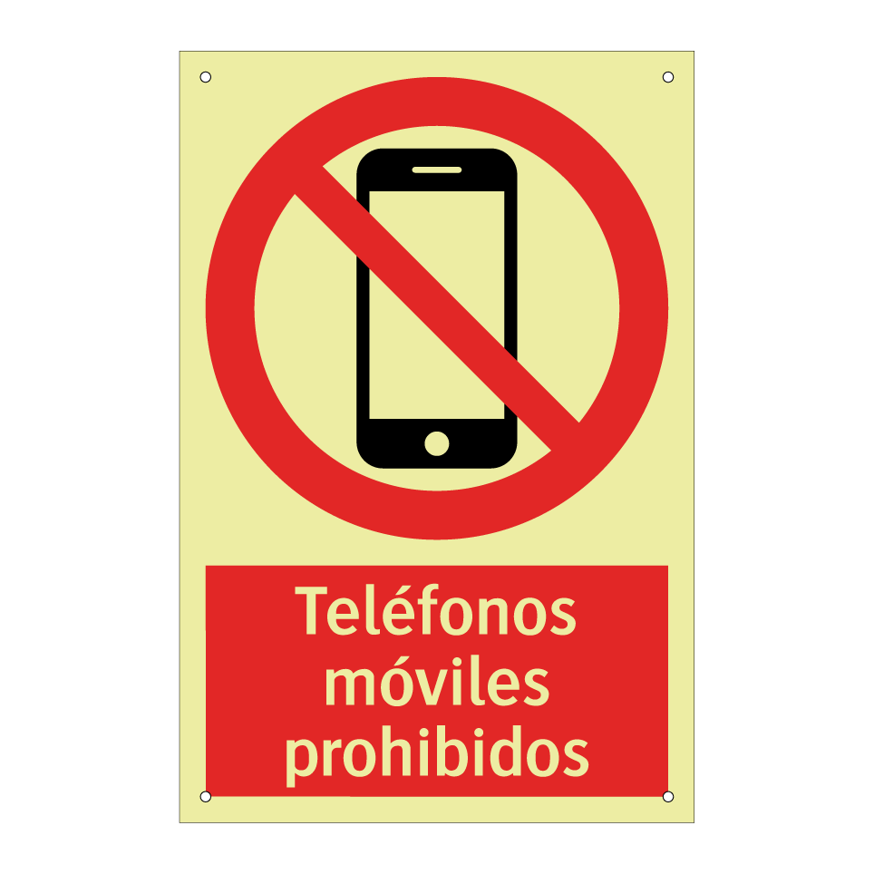 Teléfonos móviles prohibidos