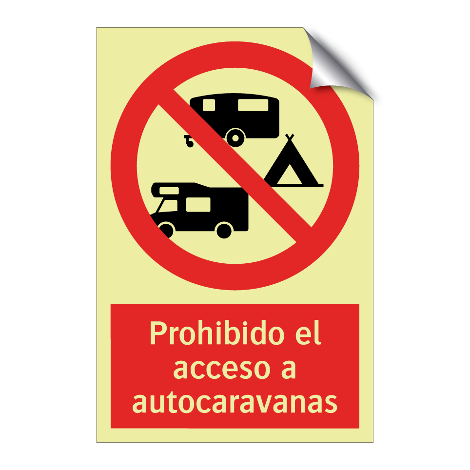 Prohibido el acceso a autocaravanas