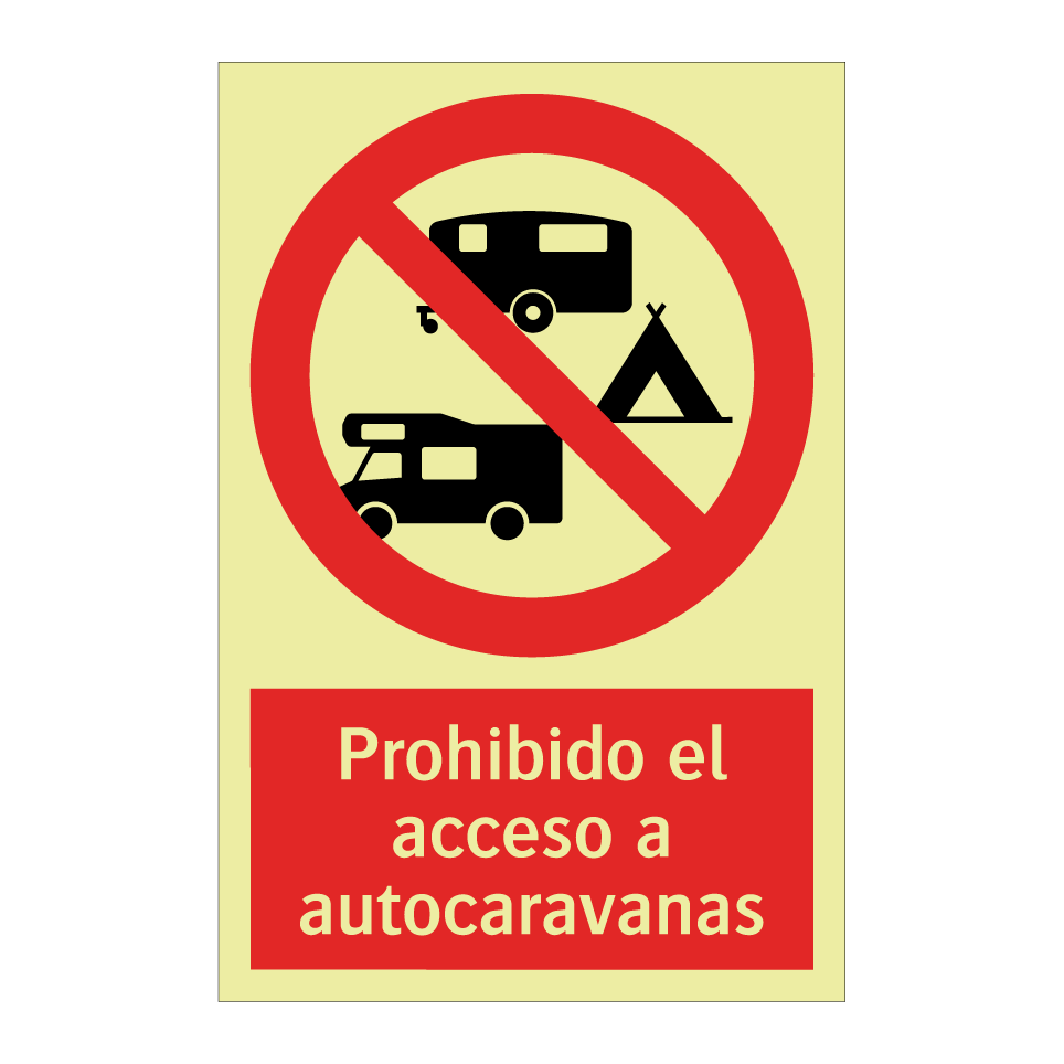 Prohibido el acceso a autocaravanas