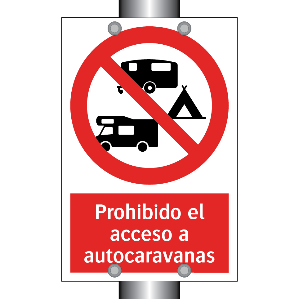 Prohibido el acceso a autocaravanas
