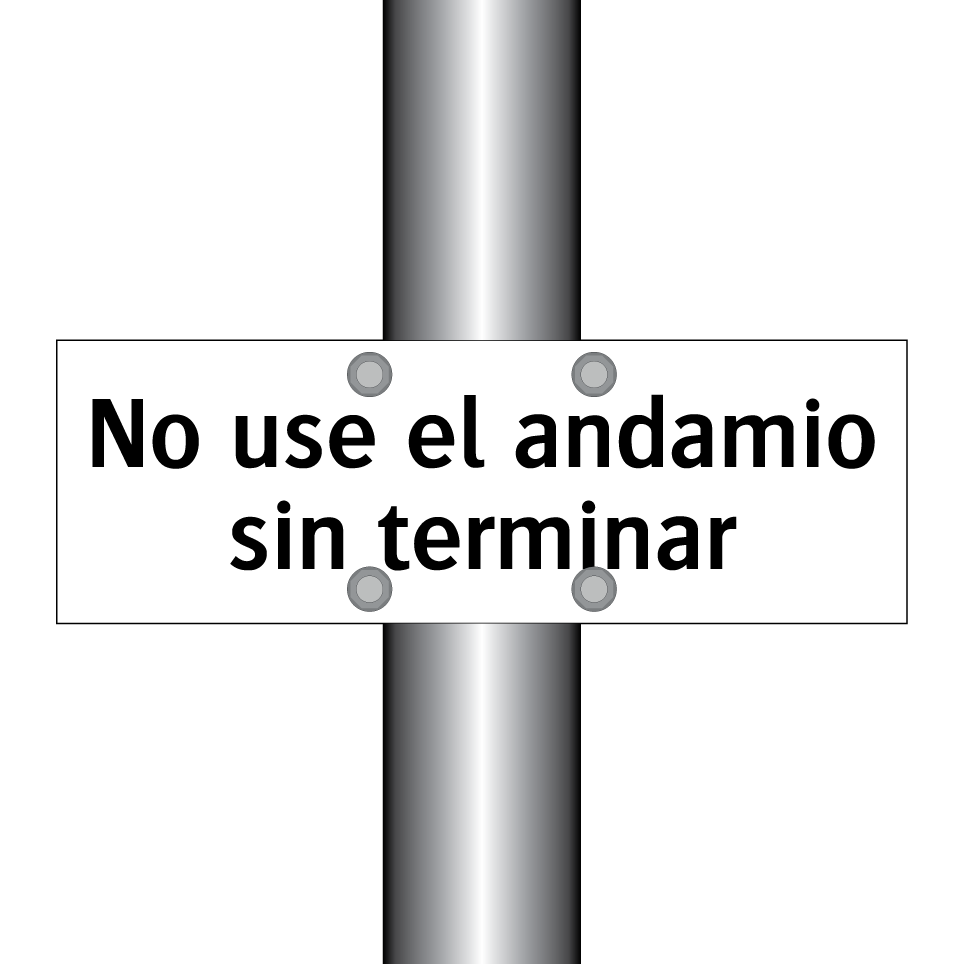 No use el andamio sin terminar