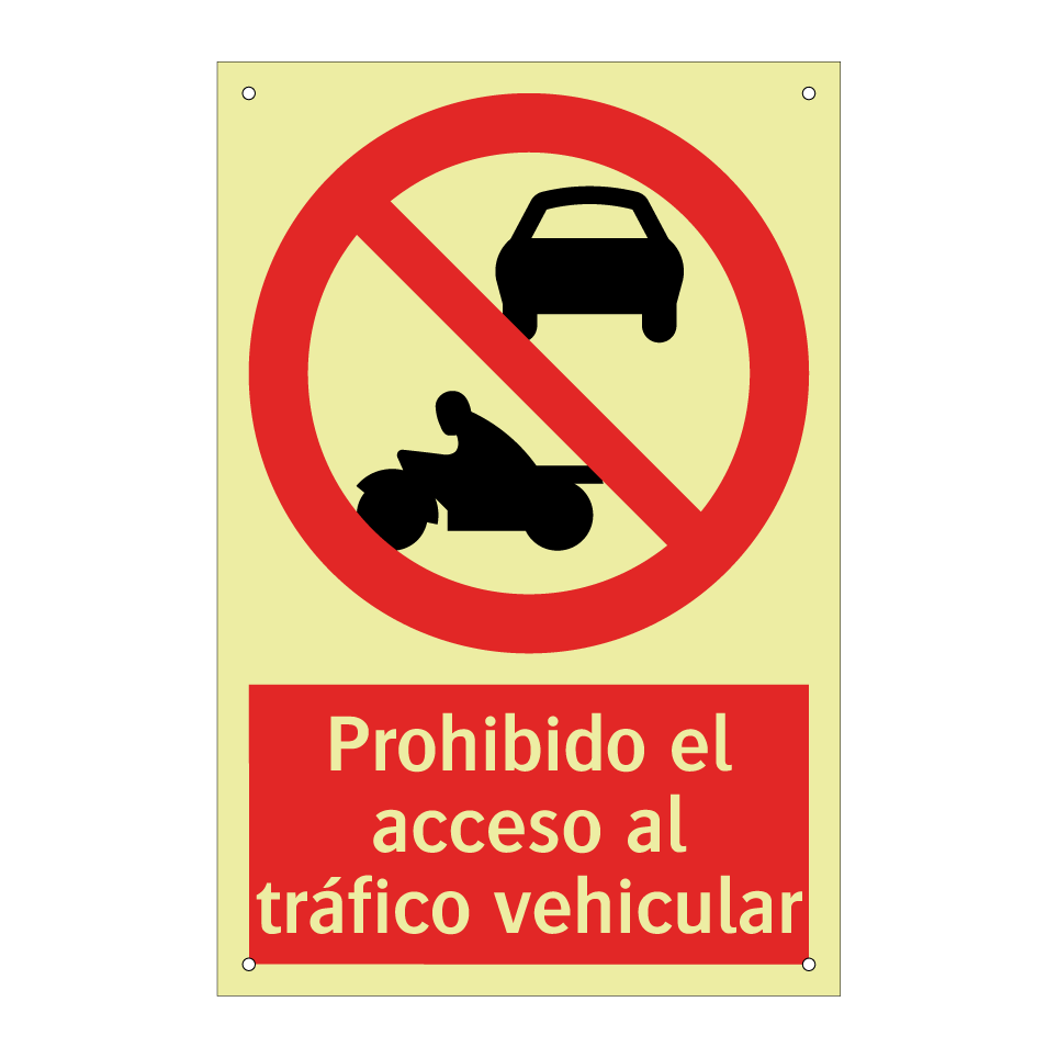 Prohibido el acceso al tráfico vehicular