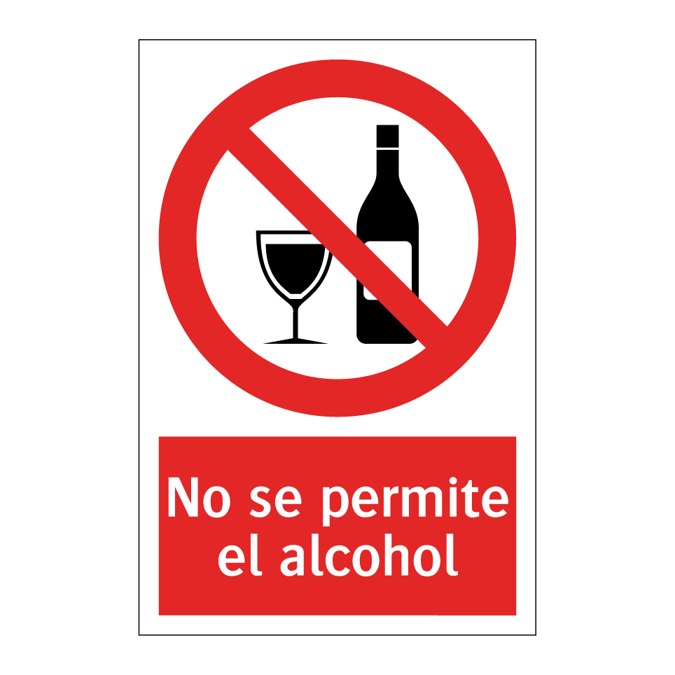 No se permite el alcohol
