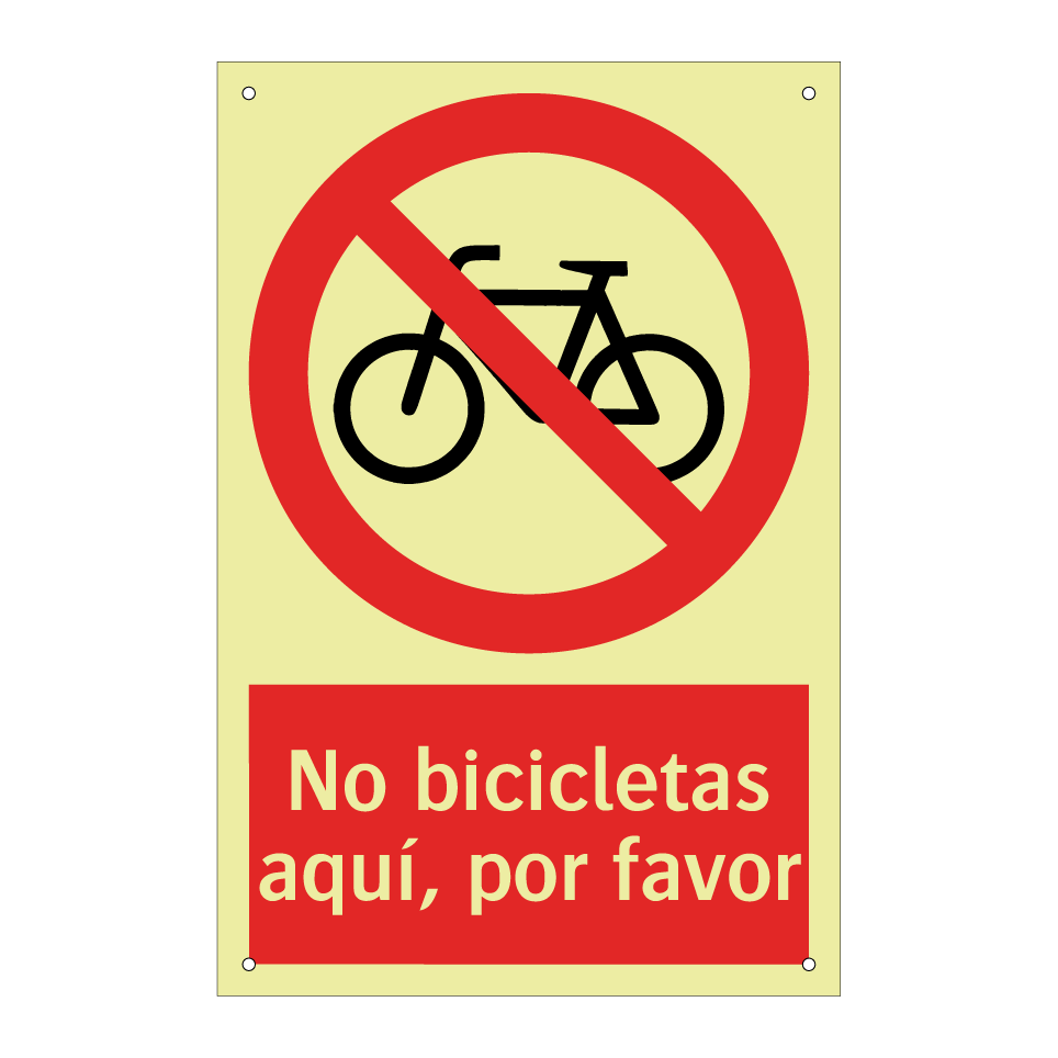 No bicicletas aquí, por favor