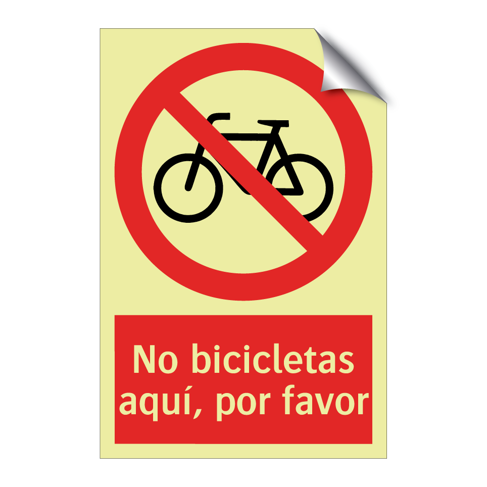 No bicicletas aquí, por favor