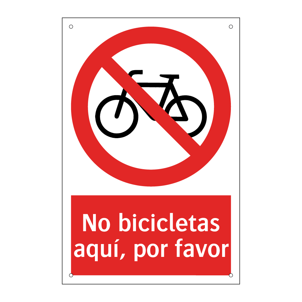 No bicicletas aquí, por favor