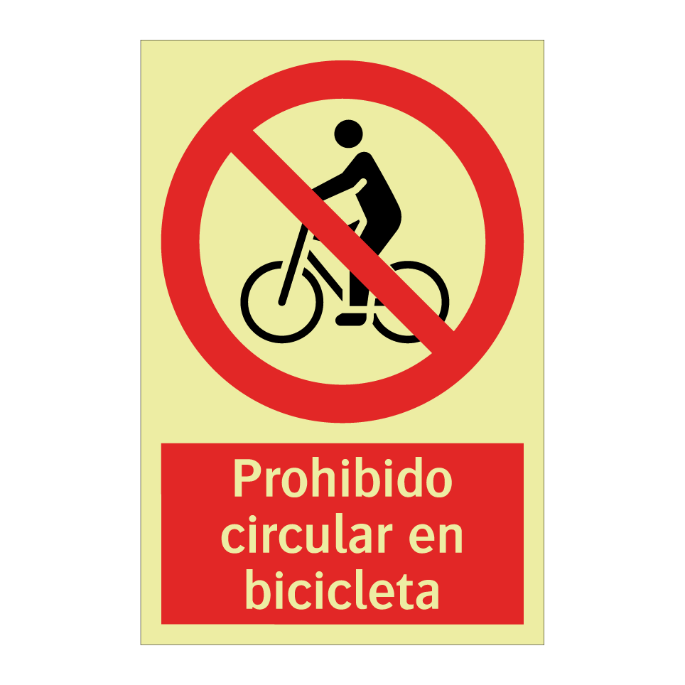 Prohibido circular en bicicleta