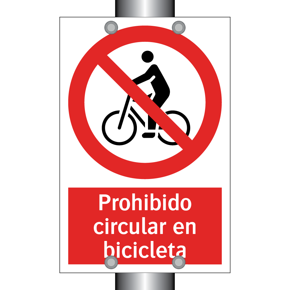 Prohibido circular en bicicleta