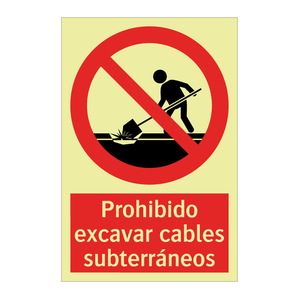 Prohibido excavar cables subterráneos
