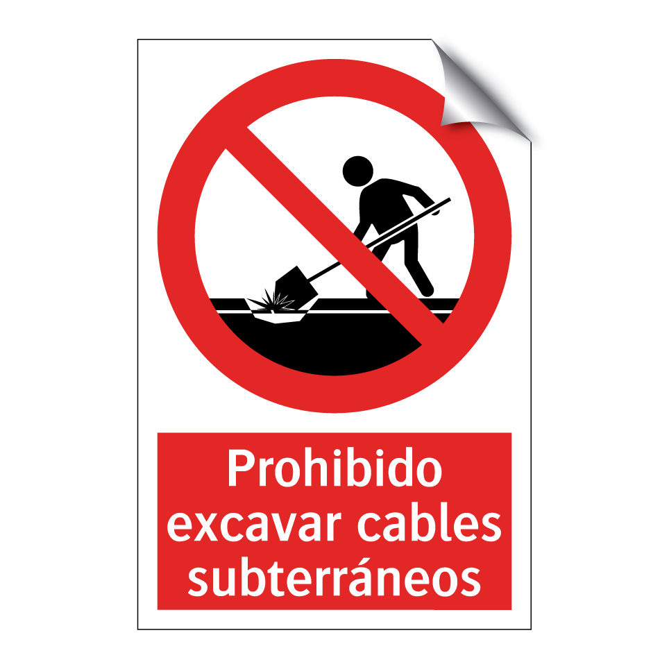 Prohibido excavar cables subterráneos