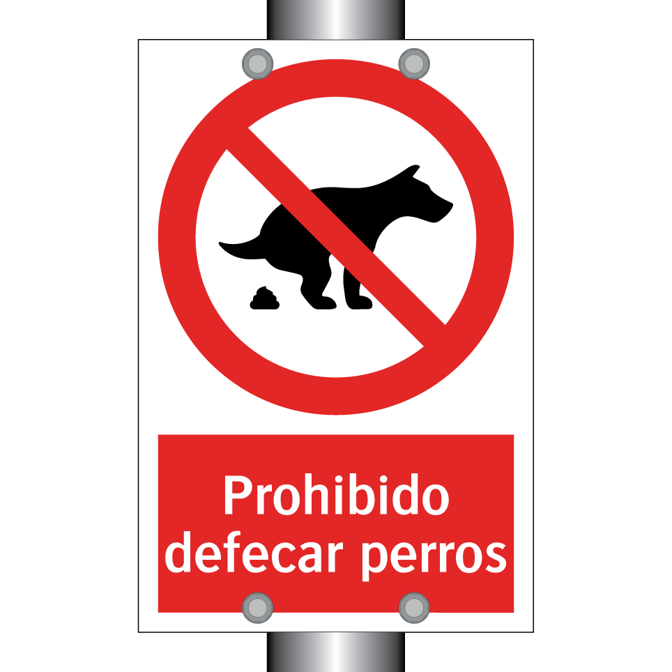 Prohibido defecar perros