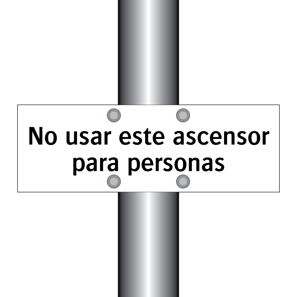No usar este ascensor para personas